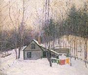 Lilla Cabot Perry A Snowy Monday oil on canvas